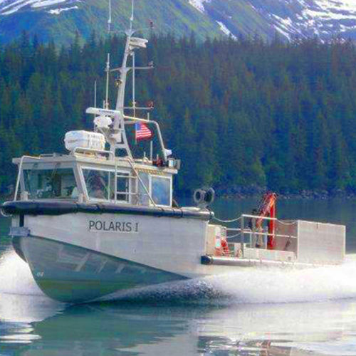 Boot für hydrographische Studien Berufsschiff - POLARIS - Chantier Naval Delavergne - Innenborder / Aluminium / Festrumpf