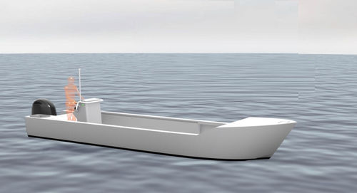 Arbeitsboot Berufsschiff - YOLE 7.5 - Chantier Naval Delavergne - Außenborder