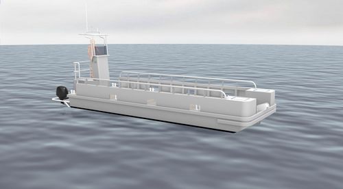 Taucherbasisboot Berufsschiff - PLATE 8.0 - Chantier Naval Delavergne - Hafenservice-Boot / Mehrrümpfer / Außenborder