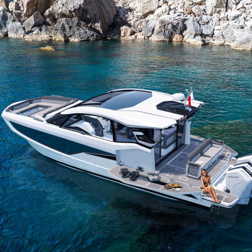Express-Cruiser / Außenborder - 435 GTO - Galeon - viermotorig / mit Steuerhaus / Touring