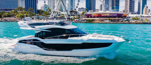 Express-Cruiser / Innenborder - 440 FLY - Galeon - zweimotorig / Flybridge / für Angelsport