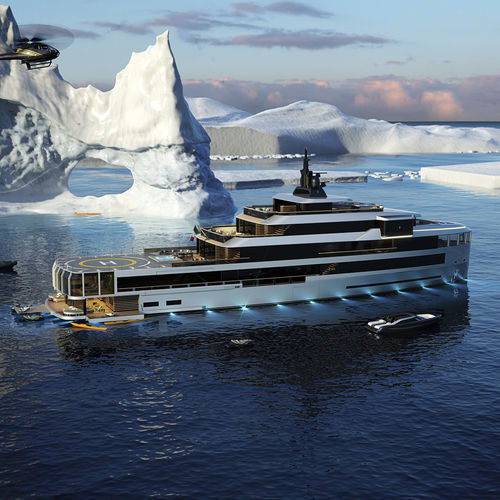 Megayacht für Kreuzfahrten - Admiral yachts - Explorer / mit Steuerhaus / Stahl