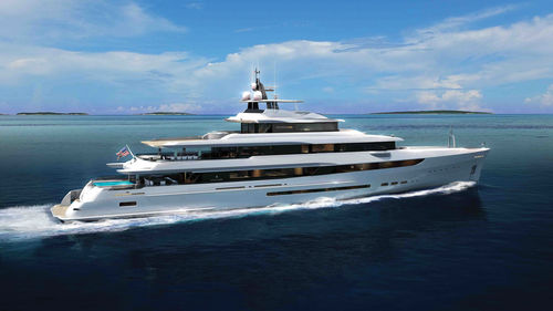 Megayacht für Kreuzfahrten - VESTAL 62 - Admiral yachts - Raised Pilothouse / 7 Kabinen / Stahl