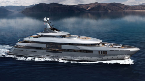 Megayacht für Kreuzfahrten - C FORCE 75 - Admiral yachts - mit Steuerhaus / 6 Kabinen / Stahl