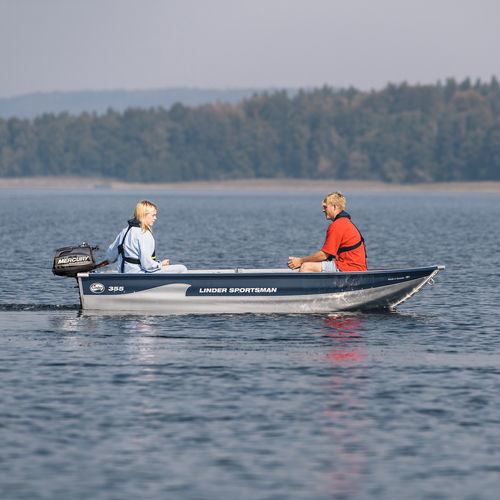 Offenes Boot / Außenborder - SPORTSMAN 355 - Linder - Open / für Rettungsmanöver / Aluminium