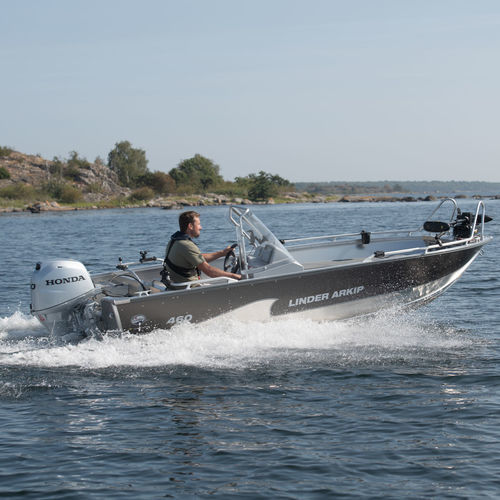 Außenborder-Konsolenboot - ARKIP 460 - Linder - mit Seitenkonsole / Wasserski / Sportfischer