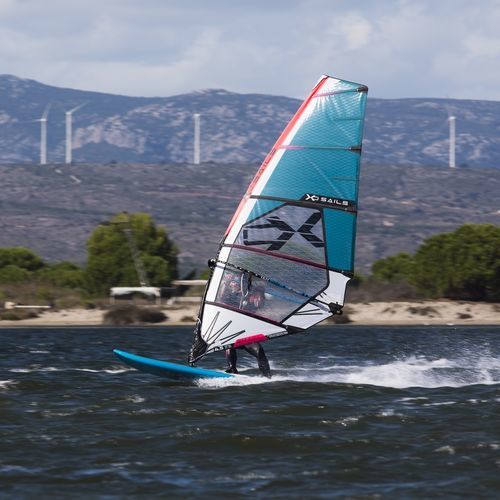 Windsurf-Segel / Wave - Shark v7 - Exocet - Freewave / 5 Segellatten