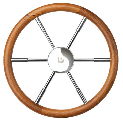 Motorboot-Lenkrad / Edelstahl - PRO series - VETUS - Teakholz / Segelbootrennen / traditionell