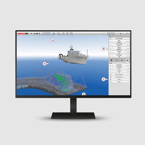 Hydrographische Software - TD50 - Simrad - für Untersuchung / Visualisierung / für Schiffe