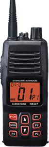 Funkgerät für Marineanwendungen - HX407 - Standard horizon - tragbar / UHF / tauchfest
