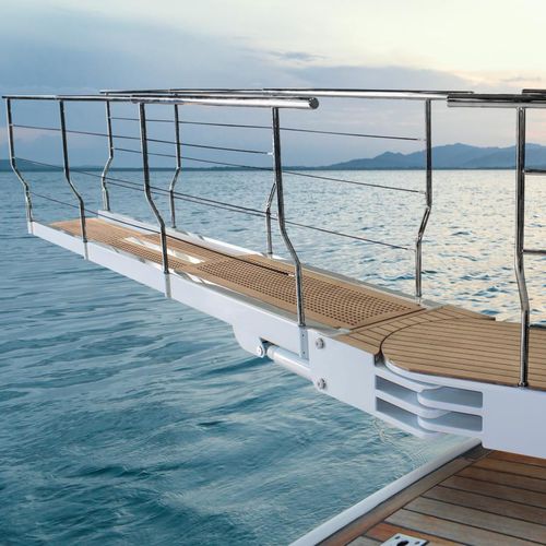 Gangway für Boot - PI 479 G - Besenzoni SpA - für Yacht / Teleskop / schwenkbar