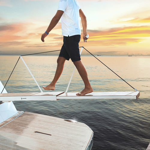 Gangway für Yacht - PE 661-661C - Besenzoni SpA - für Segelboot / Teleskop / versenkbar