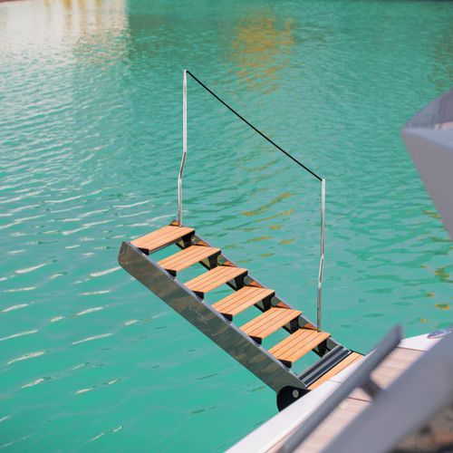 Gangway für Yacht - SP 607 - Besenzoni SpA - Teleskop / versenkbar / Multifunktion