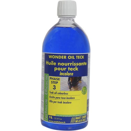 Öl für Edelholz - WONDER OIL TECK - MATT CHEM MARINE - für Marineanwendungen