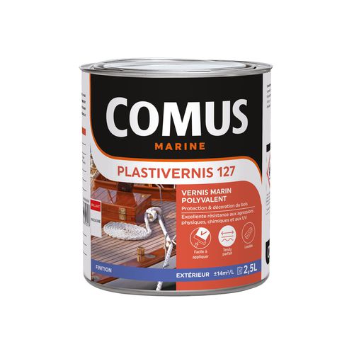 Firnis für Boote - PLASTIVERNIS 127 - COMUS MARINE - für Holz / Einkomponenten / Hochglanz