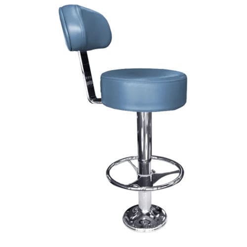 Barhocker für Schiffe - T-Back - Pompanette - für Yacht / Edelstahl / Runder Fuß