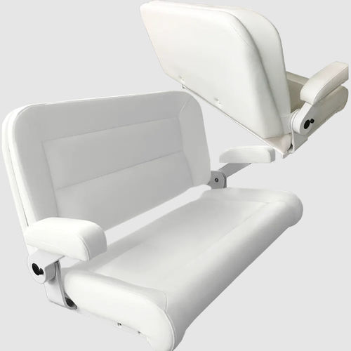 Polsterbank für Boot - Platinum  - Pompanette - Zweisitzer / grau / schwarz