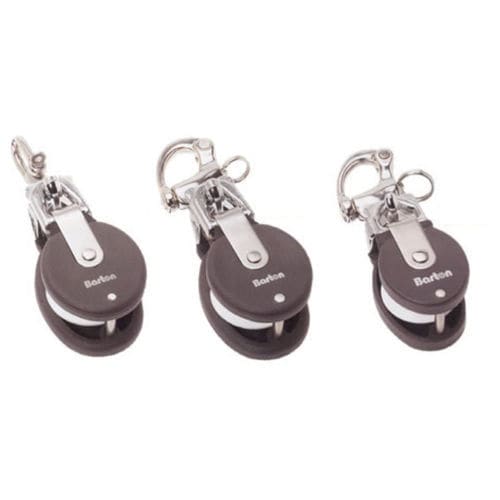 Einzelblock - 90 401  - Barton Marine - offen / mit drehbarem Schäkel / max. Tau 10 mm