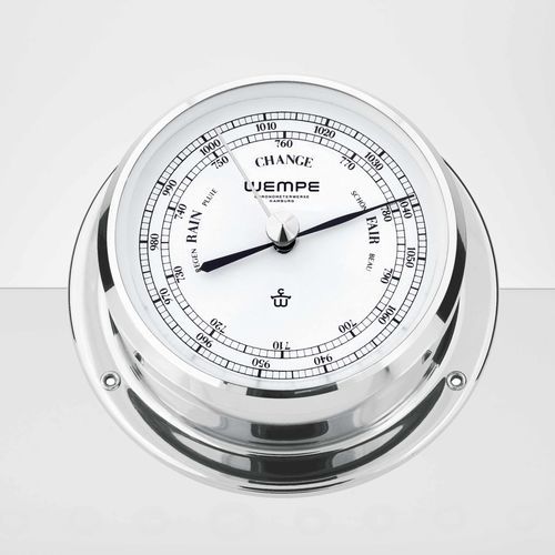 Analoges Barometer - 853161 - Cassens & Plath GmbH - Chrom / weiß