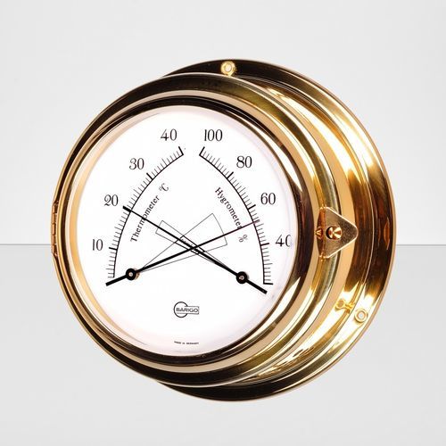 Analoges Thermometer - 850240 - Cassens & Plath GmbH - Hygrometer / poliertes Messing