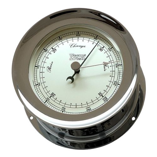 Analoges Barometer - Atlantis  - Weems & Plath - Chrom / weiß