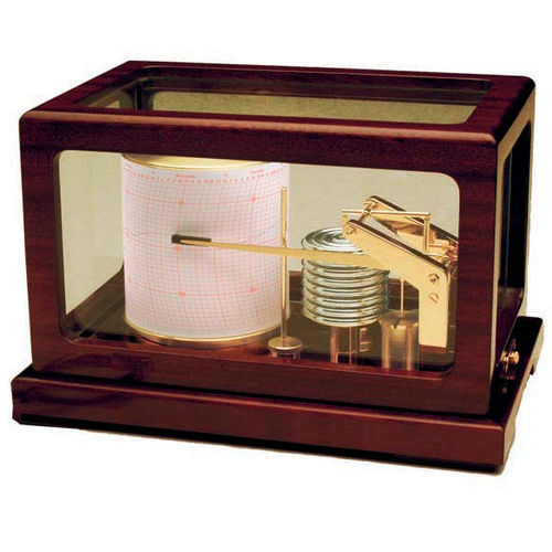 Analoger Barograph - 410-D - Weems & Plath - Mahagoni
