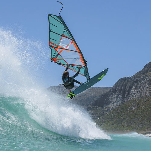 Windsurf-Segel / Wave - Blacktip - Simmer - RDM / 4 Segellatten / blau