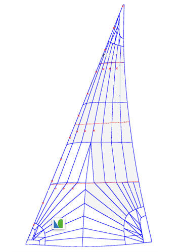 Genua - NO.1  - Lidgard Sailmakers - für Renn-/Fahrtensegelboote / Triradial-Schnitt