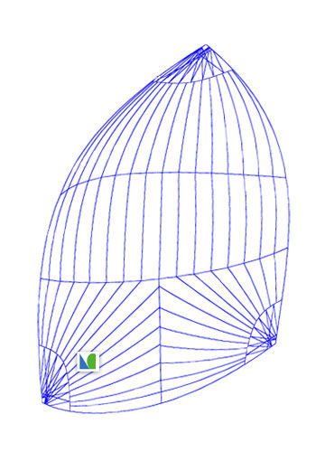 Asymmetrischer Spinnaker - A1  - Lidgard Sailmakers - für Rennsegelboote
