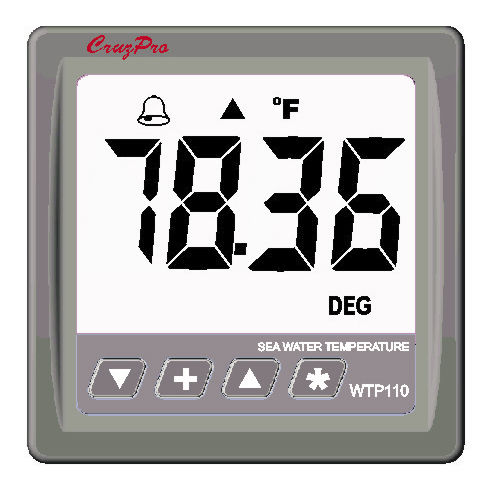 Standanzeige für Boot - WTP110 - Cruzpro - Wassertemperatur / digital / NMEA 2000®