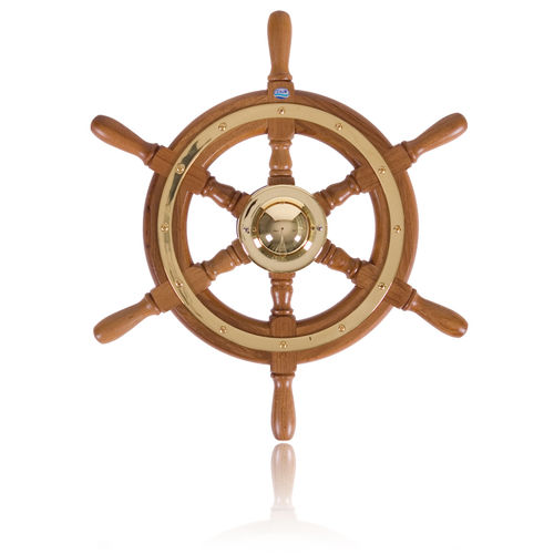 Motorboot-Lenkrad / Teakholz - 01 - Stazo marine equipment bv - klassisch