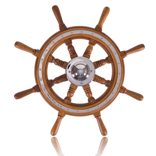 Motorboot-Lenkrad / Teakholz - 09 - Stazo marine equipment bv - klassisch