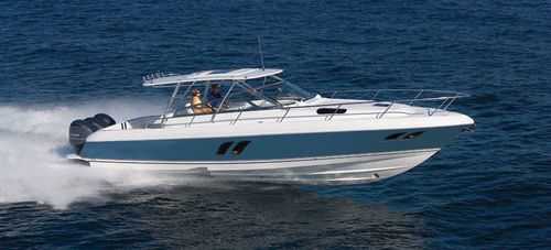 Express-Cruiser / Außenborder - 430 SPORT YACHT - Intrepid - dreimotorig / Sportfischer