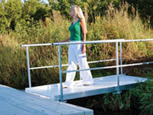 Gangway für Steg - GWA series - CONNECT-A-DOCK - Aluminium / mit Geländer