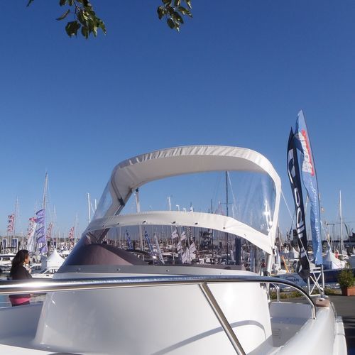 Cabrioverdeck für Motorboot - SIMPLE SPRAYHOOD - NVequipment - für Ruderhaus / mit Edelstahlstruktur