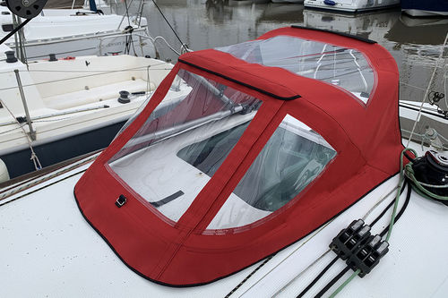 Roofdach für Segelboot - Sprayhood - NVequipment - für Ruderhaus / Aluminiumstruktur / PVC