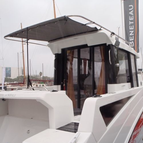 Sonnensegel für Boot - NVequipment - für Ruderhaus / mit Edelstahlstruktur / mit Teleskopstruktur