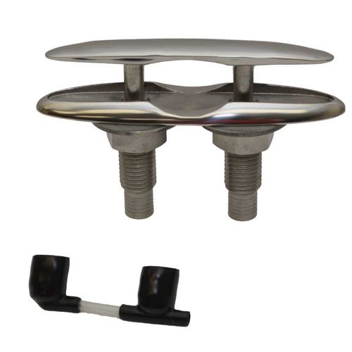 Klampe für Boot - 66519-1 - Attwood - flach / Edelstahl