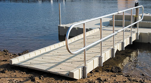 Gangway für Steg - 404010EZ  - EZ Dock - für Kanu-/Kajaksport / Polyethylen / mit Geländer
