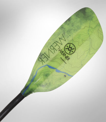 Paddel für Kajak - POWERHOUSE - Werner Paddles - Wildwasser / asymmetrisch / doppelt