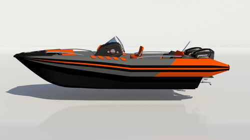 Außenborder-Schlauchboot - 6.8m  - Hysucat - zweimotorig / RIB / mit Mittelkonsole