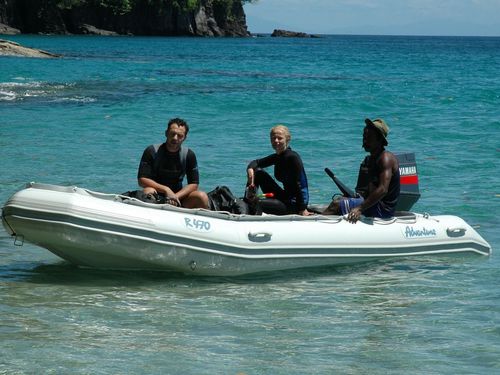 Außenborder-Berufsschiff - R-470 - Adventure Inflatable boats - Festrumpf-Schlauchboot
