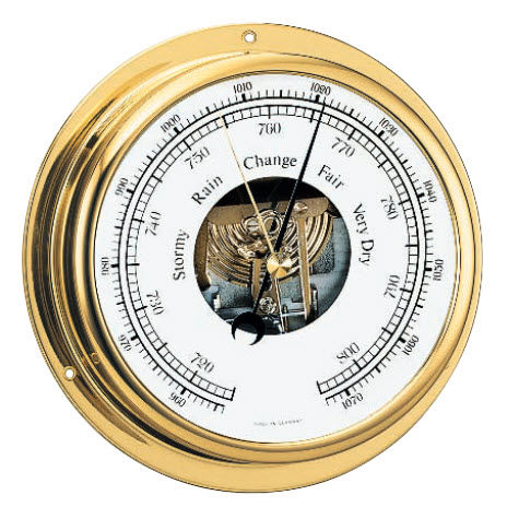 Analoges Barometer - 111MS - Barigo - Messing / weiß