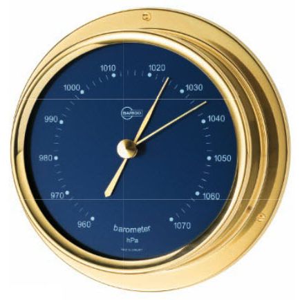 Analoges Barometer - 184MSBL - Barigo - Messing / blau