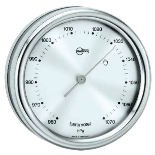 Analoges Barometer - 823CR - Barigo - Edelstahl / weiß