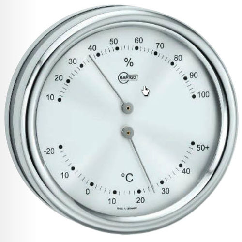 Analoges Thermometer - 829CR - Barigo - Hygrometer / Edelstahl / °C
