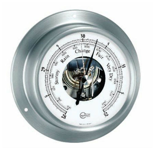 Analoges Barometer - 183RF - Barigo - Edelstahl / weiß