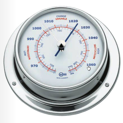 Analoges Barometer - 183RFPO - Barigo - Edelstahl / weiß