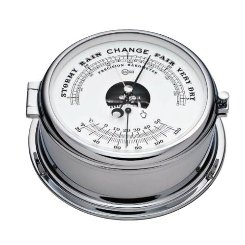 Analoges Barometer - 586.2CR - Barigo - Chrom / weiß / Thermometer