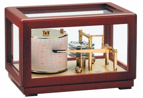 Analoger Barograph - 2018.1 - Barigo - Mahagoni